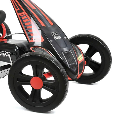 hauck Hurricane Racing Go Kart w/Low Profile Rubber Tires, Handbrake Design, Red