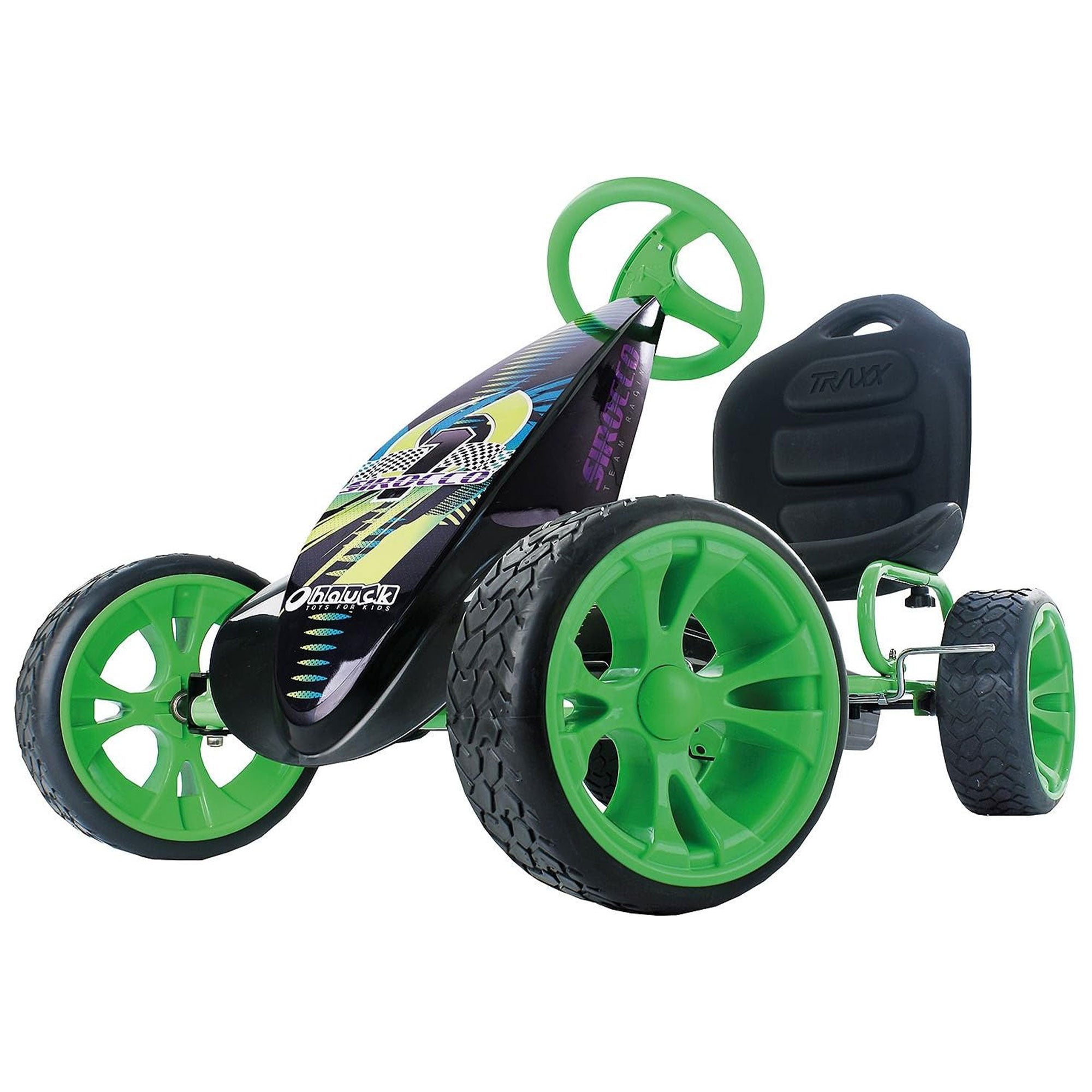 hauck Sirocco Racing Clutch Free Go Kart w/Low Profile Rubber Tires, Green(Used) - VMInnovations