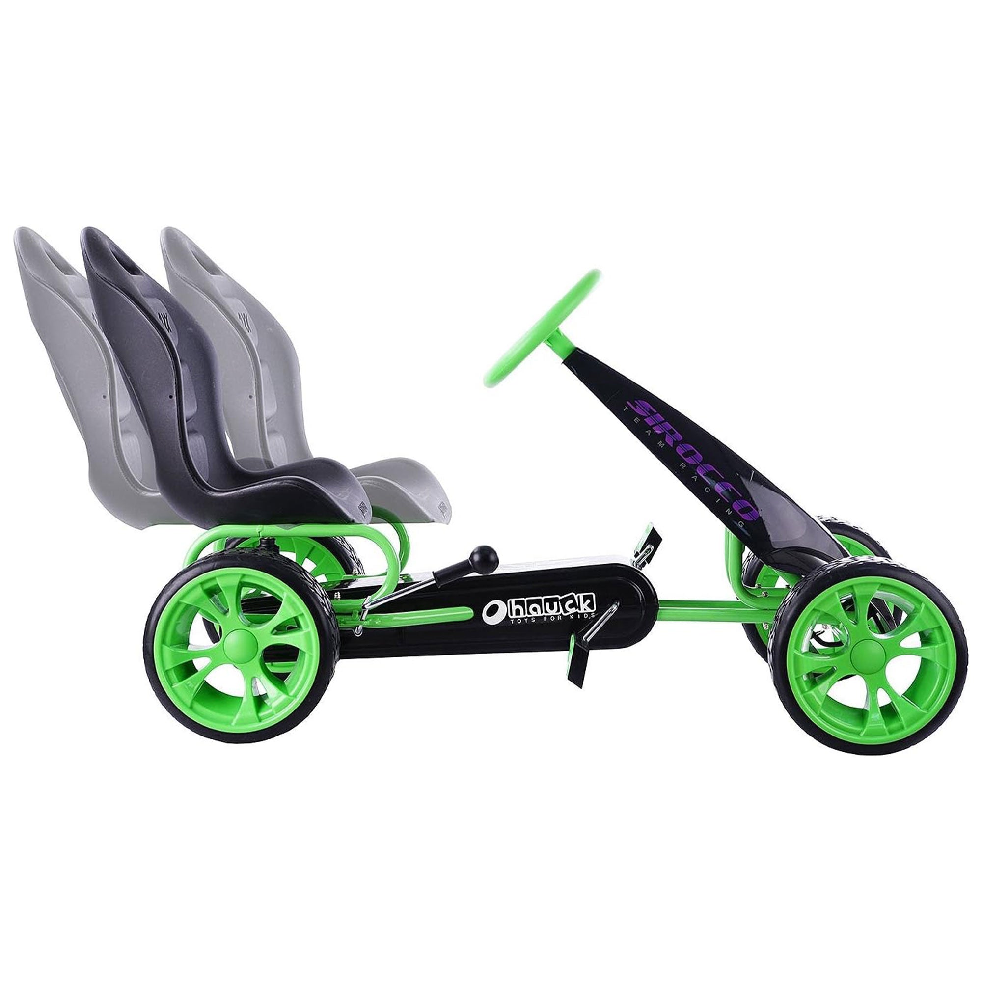 hauck Sirocco Racing Clutch Free Go Kart w/Low Profile Rubber Tires, Green(Used) - VMInnovations