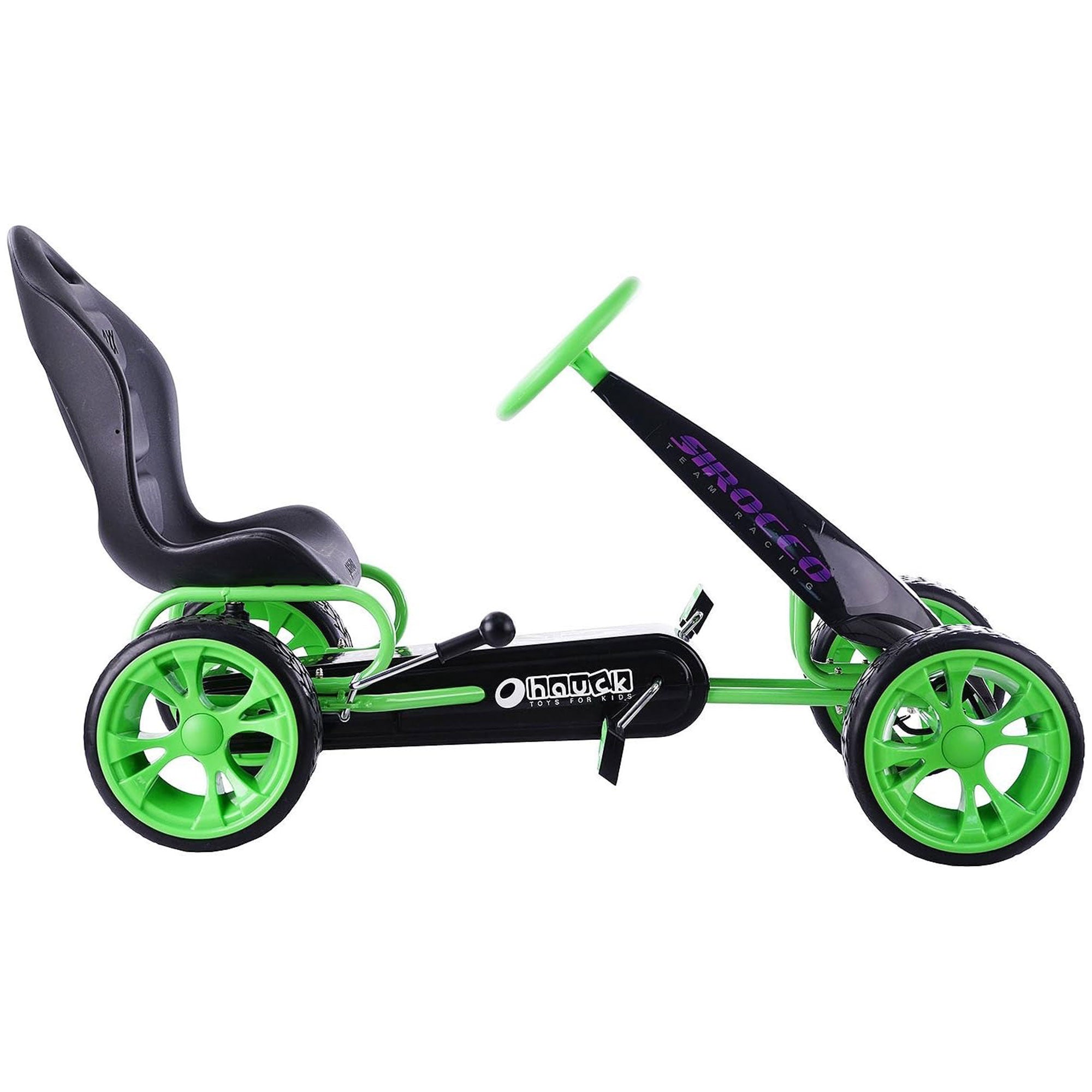 hauck Sirocco Racing Clutch Free Go Kart w/Low Profile Rubber Tires, Green(Used) - VMInnovations