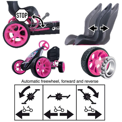 hauck Sirocco Racing Clutch Free Go Kart w/Low Profile Rubber Tires (For Parts) - VMInnovations