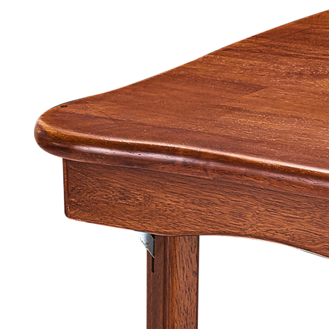 MECO Stakmore Scalloped Edge Compact Traditional Folding Card Table, Cherry