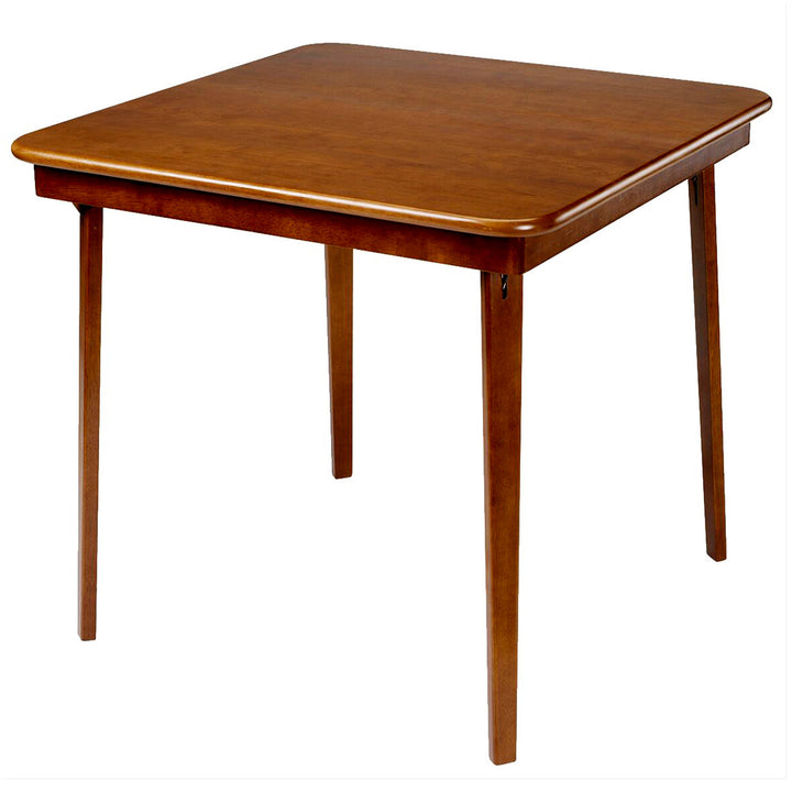 MECO Classic Straight Edge Wood Folding Card Table, Fruitwood Frame (For Parts)