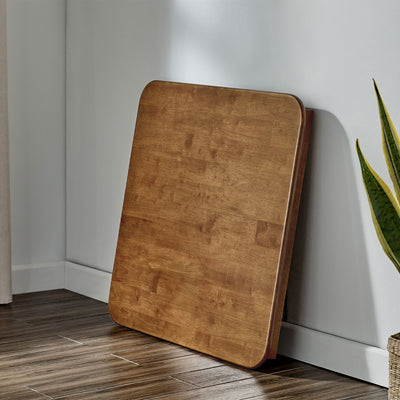 MECO Classic Straight Edge Wood Folding Card Table, Fruitwood Frame (Open Box)