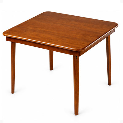 MECO Stakmore Classic Straight Edge Wood Folding Table, Fruitwood Frame (Used) - VMInnovations