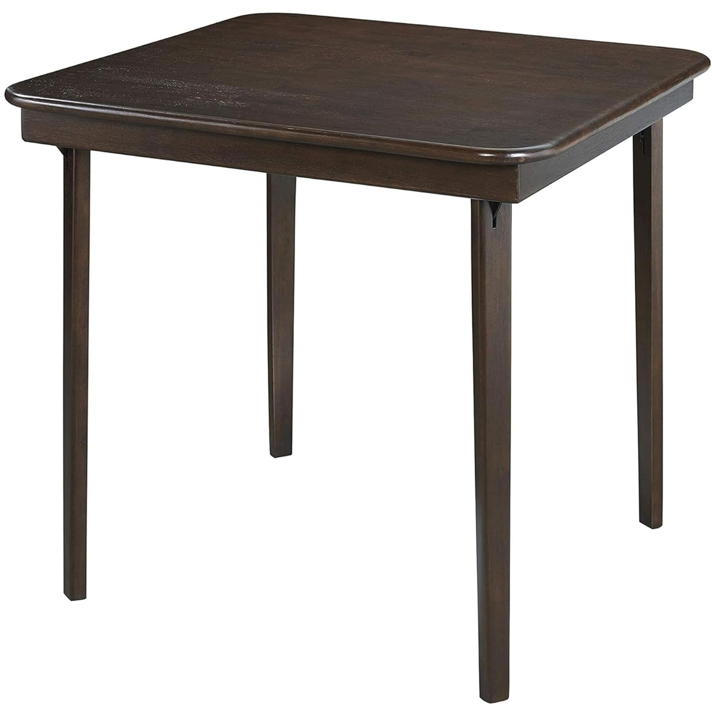 MECO Stakmore Classic Straight Edge Wood Folding Table, Espresso Frame(Open Box)
