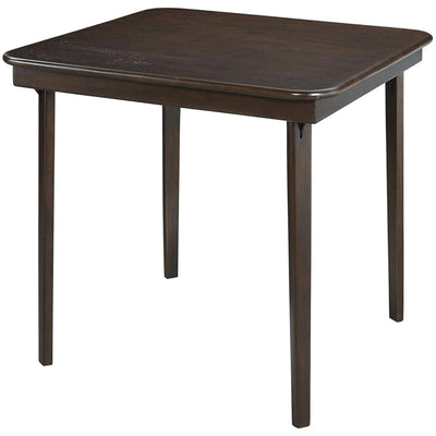 MECO Stakmore Classic Straight Edge Wood Folding Table, Espresso Frame(Open Box) - VMInnovations
