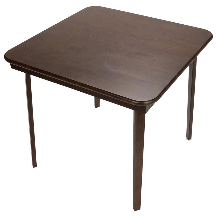 MECO Stakmore Classic Straight Edge Wood Folding Table, Espresso Frame(Open Box) - VMInnovations
