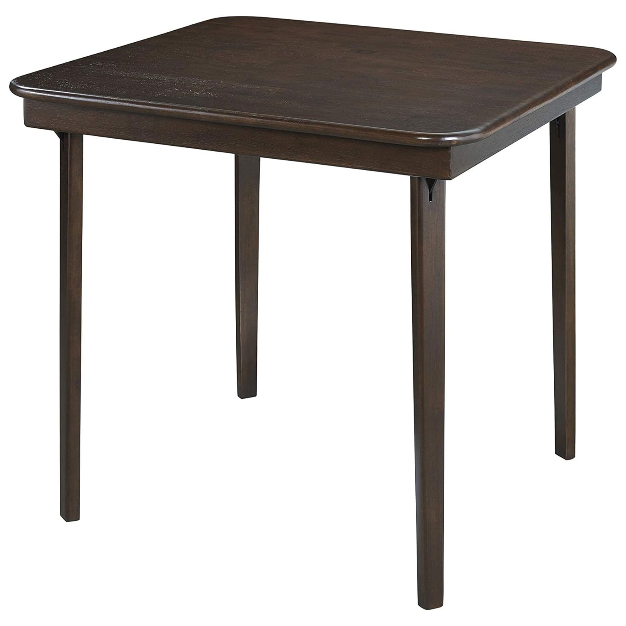 MECO Stakmore Classic Straight Edge Wood Folding Table, Espresso Frame(Open Box)