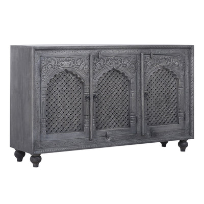 Patrin Nomad Wooden Sideboard in Grey Distressed Finish - VMInnovations