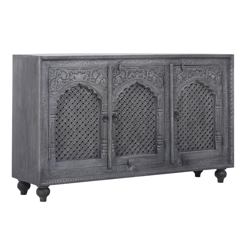 Maven Lane Handmade Heritage Wooden Sideboard in Grey Distressed Finish (Used)