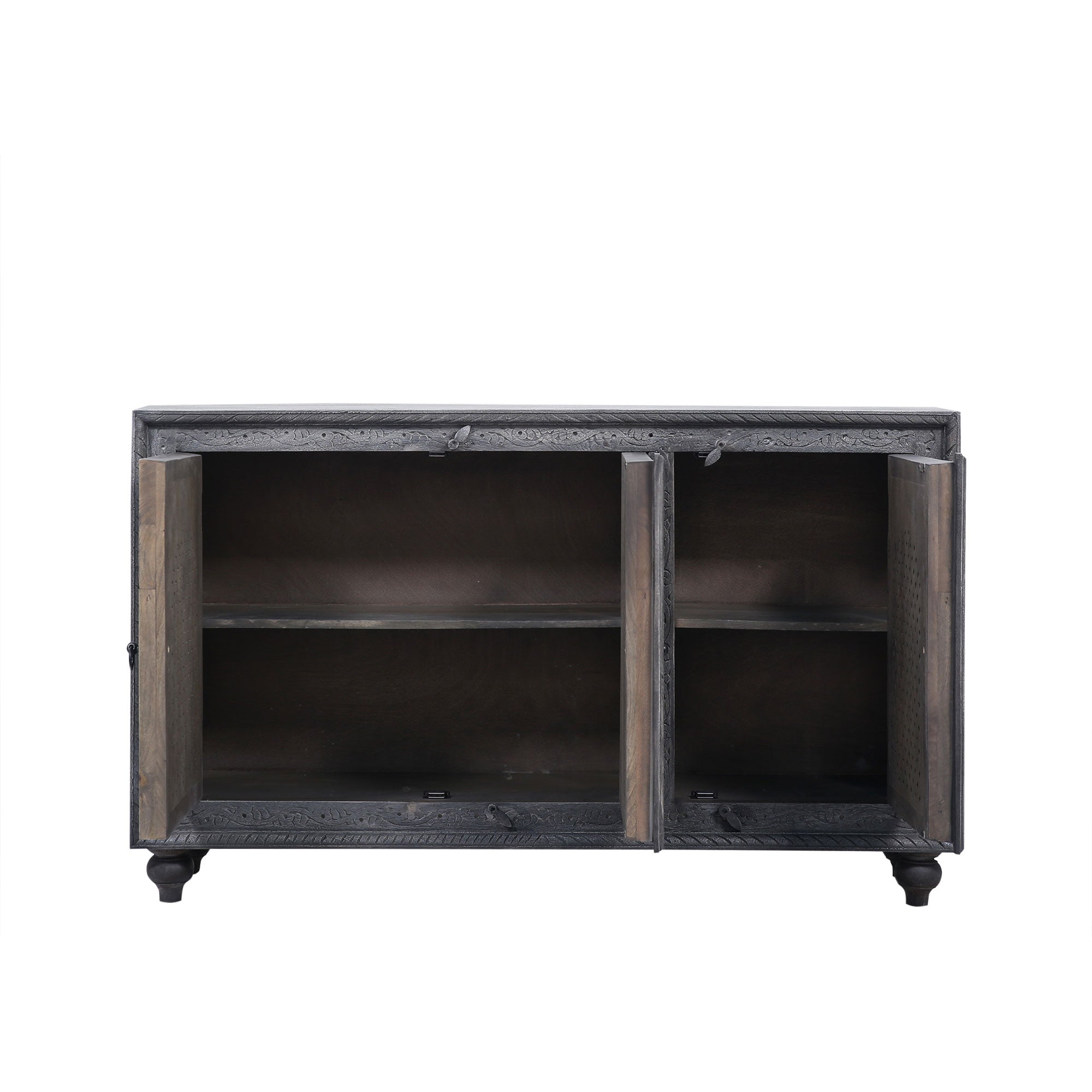 Maven Lane Handmade Heritage Wooden Sideboard in Grey Distressed Finish (Used) - VMInnovations