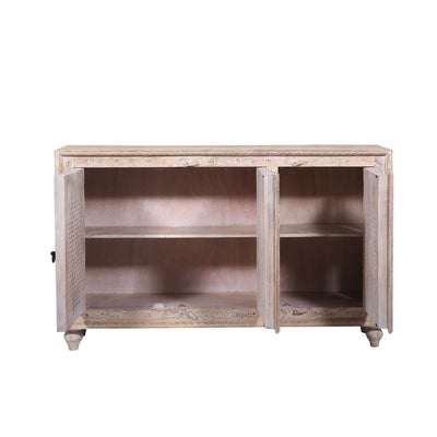 Maven Lane Handmade Heritage Wooden Sideboard, Distressed Natural Finish (Used) - VMInnovations