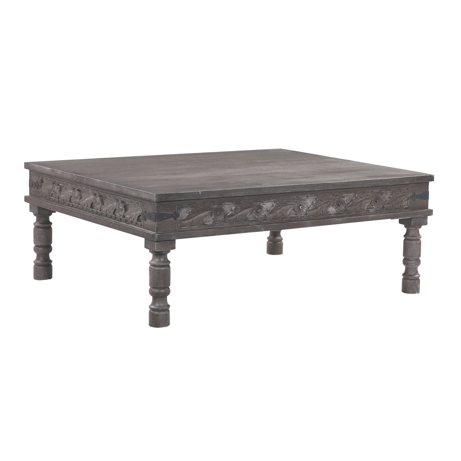 Emin Nomad Wooden Rectangular Coffee Table in Grey Distressed Finish - VMInnovations