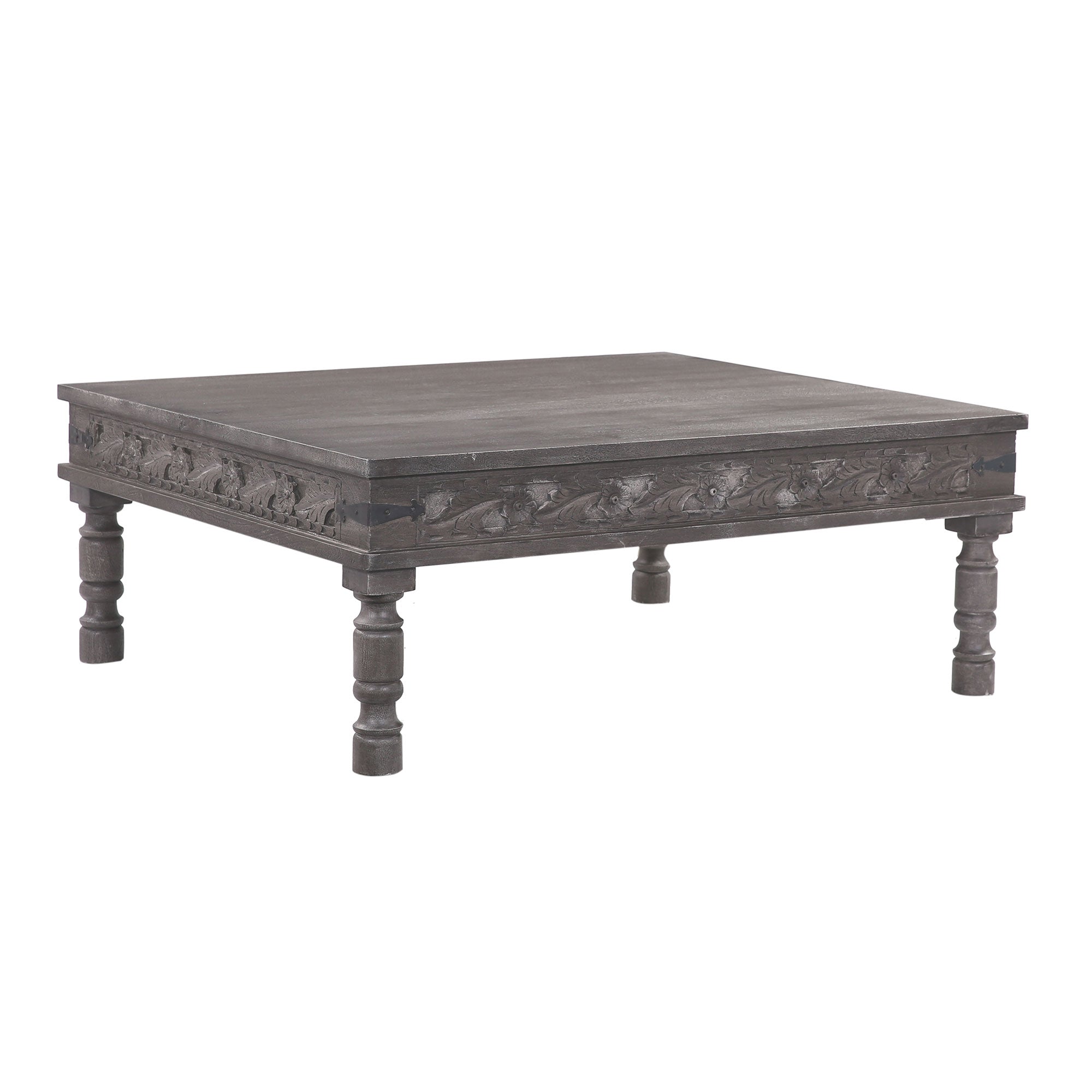 Maven Lane Handmade Heritage Wooden Rectangular Coffee Table, Grey Finish (Used) - VMInnovations