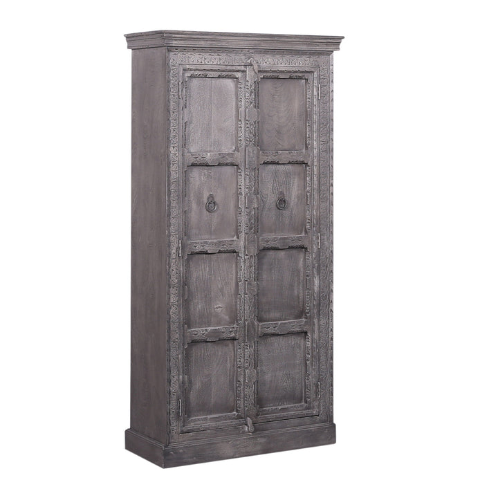 Maven Lane Handmade Heritage Wooden Cabinet in Grey Distressed Finish (Open Box) - VMInnovations