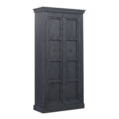 Maven Lane Mahala Heritage Wooden Cabinet in Black Distressed Finish (For Parts) - VMInnovations