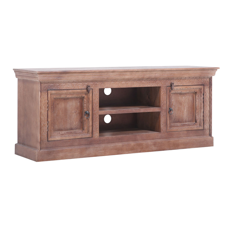 Mahala Nomad Wooden Media Unit in Brown Distressed Finish