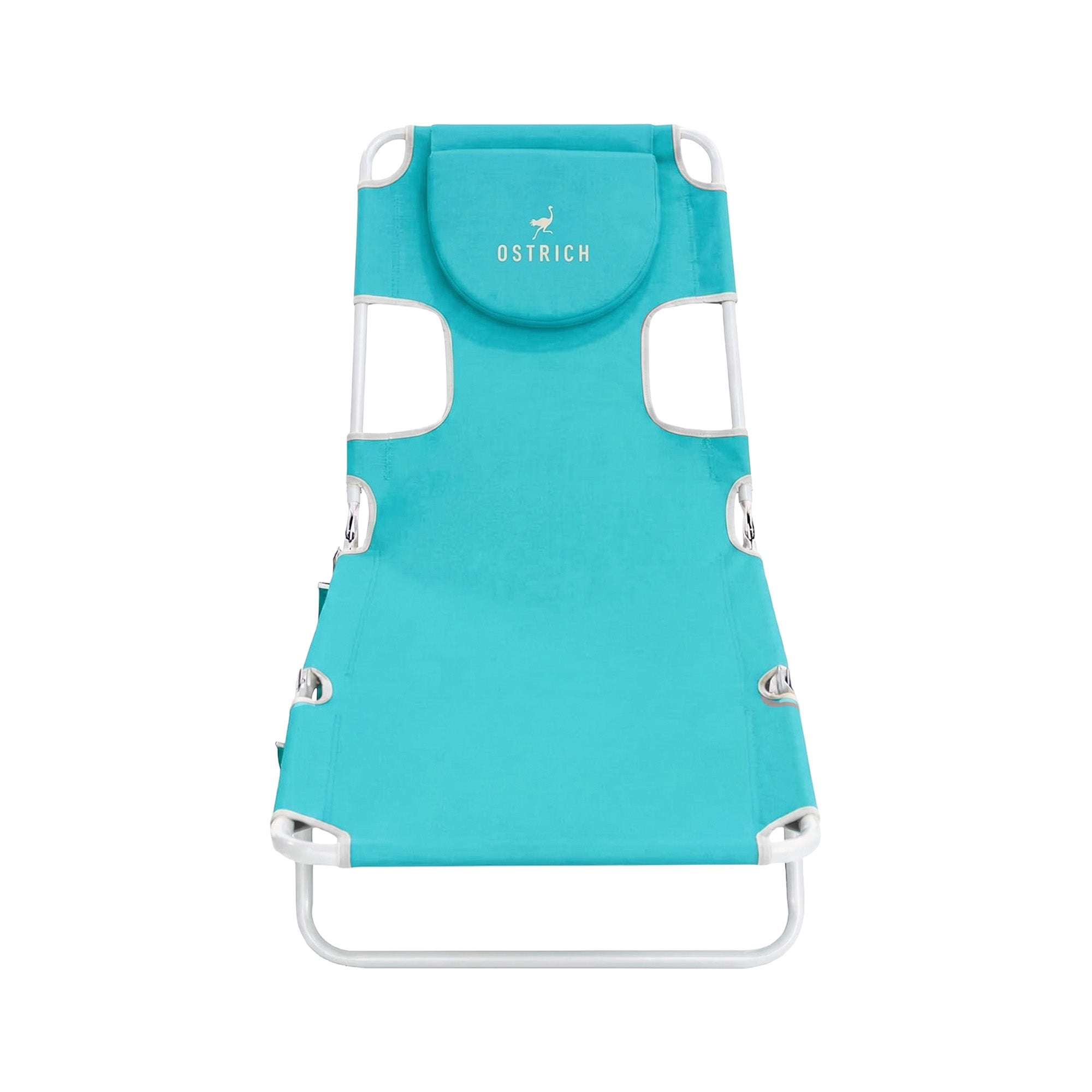 Ostrich Lounge, Versatile Facedown Beach Camping Pool Tanning Chair, Aqua (Used)
