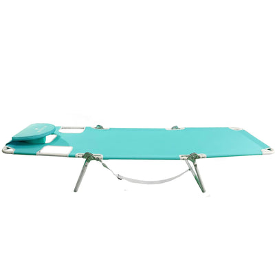 Ostrich Chaise Lounge, Versatile Facedown Beach Camping Pool Tanning Chair, Aqua