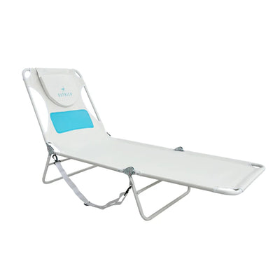 Ostrich Ladies Comfort Lounger, Foldable Beach Camping Pool Tanning Chair (Used)