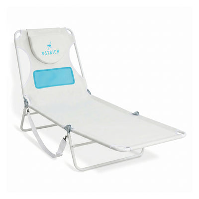 Ostrich Ladies Comfort Lounger, Foldable Beach Camping Pool Tanning Chair (Used)