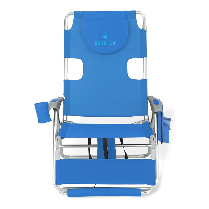 Ostrich 3 In 1 Chair Cooler Bag & Reclining Lounger, Royal Blue (Open Box)