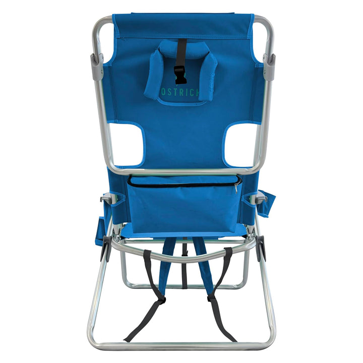 Ostrich 3 In 1 Chair Cooler Bag & Reclining Lounger, Royal Blue (Open Box)