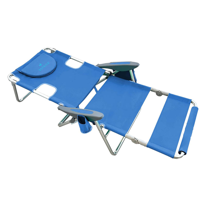 Ostrich 3 In 1 Chair Cooler Bag & Reclining Lounger, Royal Blue (Open Box)