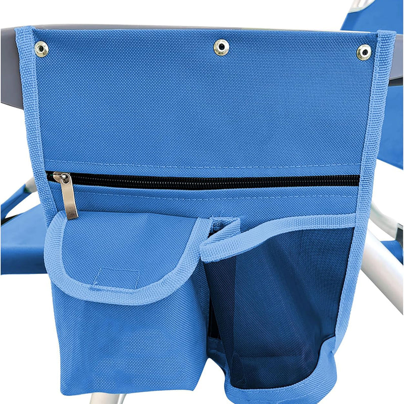 Ostrich 3 In 1 Chair Cooler Bag & Reclining Lounger, Royal Blue (Open Box)