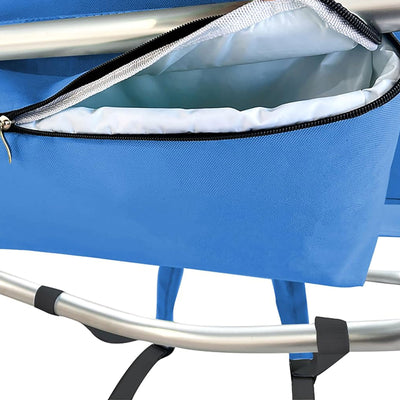 Deltess Ostrich 3 In 1 Portable Chair Cooler Bag & Reclining Lounger, Royal Blue