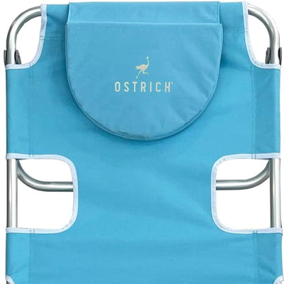 Deltess Ostrich Deluxe On Your Back Aluminum Chair w/Cooler Bag,Light Blue(Used) - VMInnovations