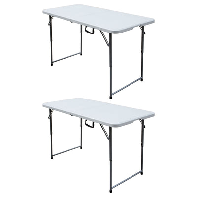 Plastic Development Group 4 Ft Long Fold in Half Banquet Folding Table, (2 Pack) - VMInnovations