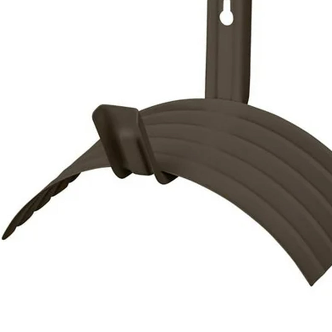 Suncast Metal Wall Mount Hose Hanger Holds up to 150 Foot Garden Hose, Brown