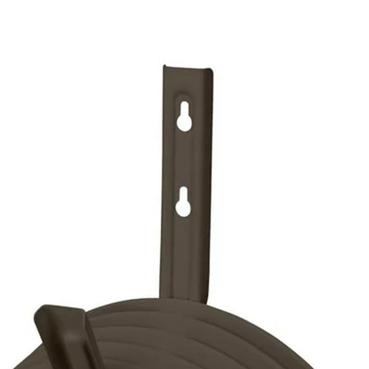 Suncast Metal Wall Mount Hose Hanger Holds up to 150 Foot Garden Hose, Brown