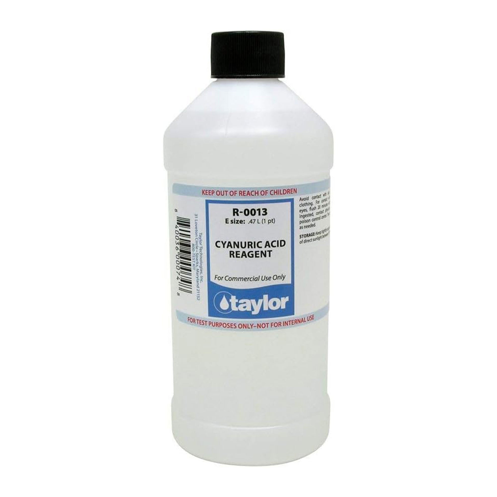 Taylor 16 Ounce Bottle Swimming Pool Cyanuric Acid Reagent 13 Test Kit (4 Pack)