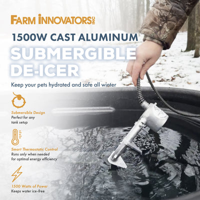 Farm Innovators Ice Chaser Cast Aluminum Tank De-Icer with Protector (Open Box)