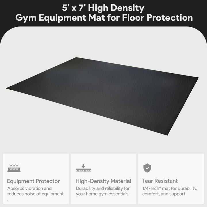 BalanceFrom Fitness 5' x 7' High Density Gym Equipment Mat for Floor Protection - VMInnovations