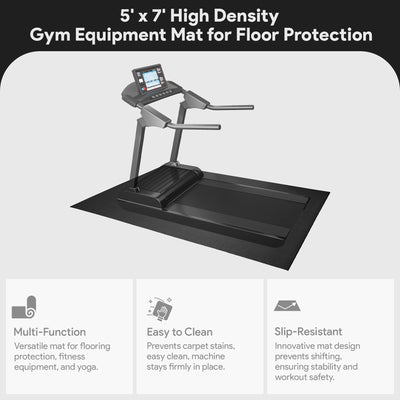 BalanceFrom 5'x7' High Density Gym Equipment Mat for Floor Protection(Open Box)