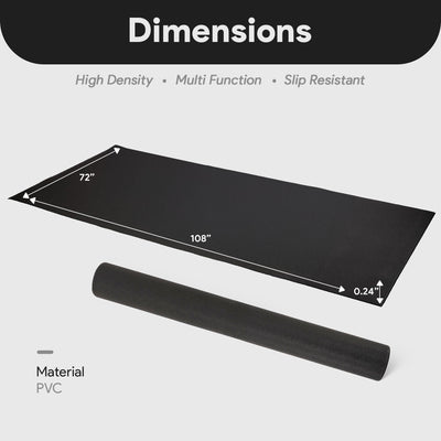 BalanceFrom 6' x 9' High Density Gym Mat for Floor Protection (Open Box) - VMInnovations