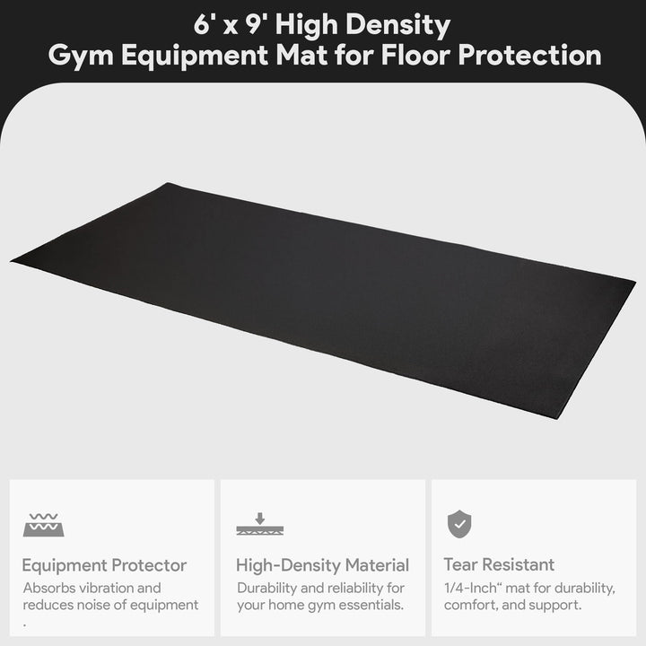 BalanceFrom Fitness 6' x 9' Gym Equipment Mat for Floor Protection (Used)