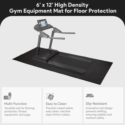 BalanceFrom 6' x 12' High Density Gym Equipment Mat for Floor Protection (Used)