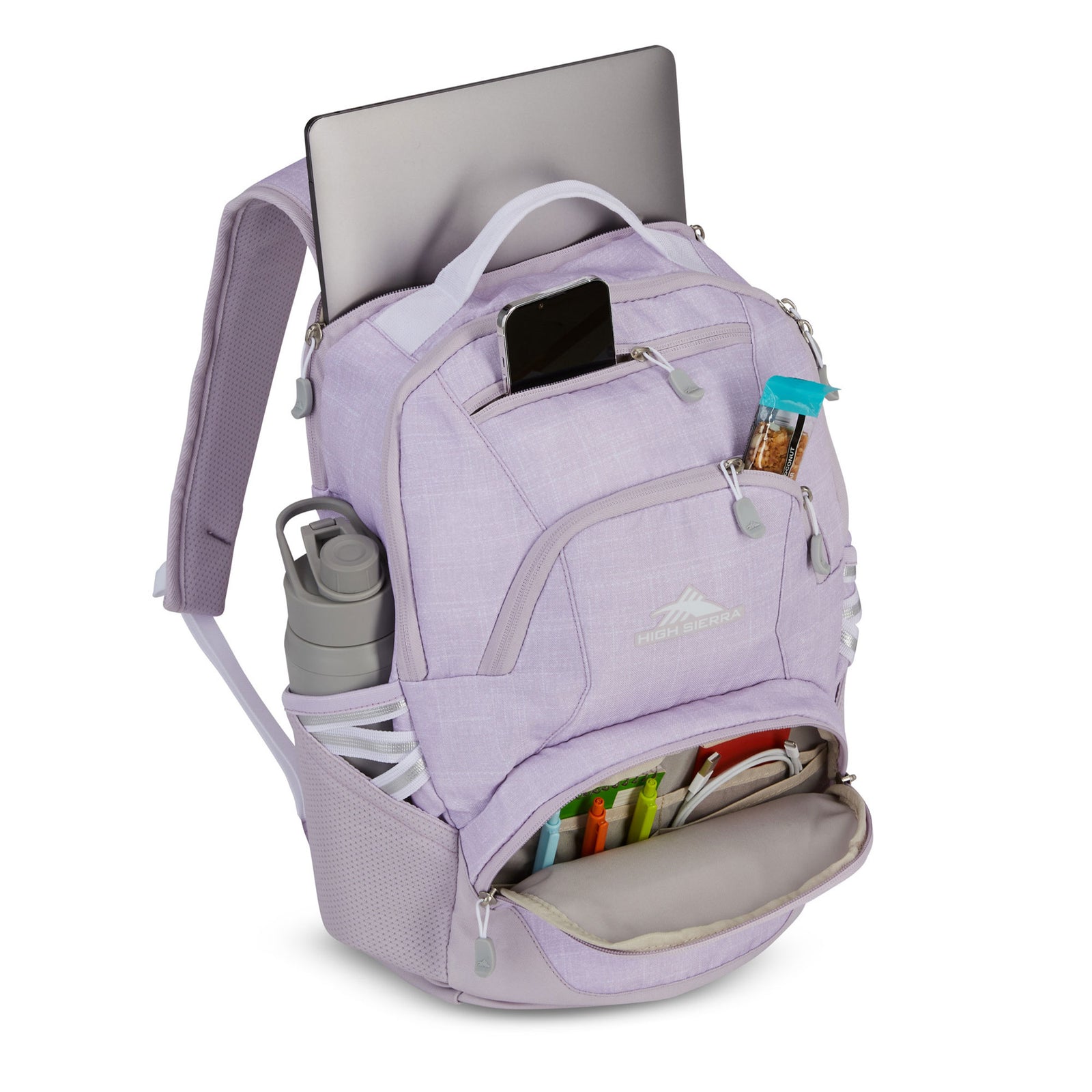 High Sierra Backpack, Bookbag Fits 17” Laptops,30L Capacity, Orchid (Open Box) - VMInnovations