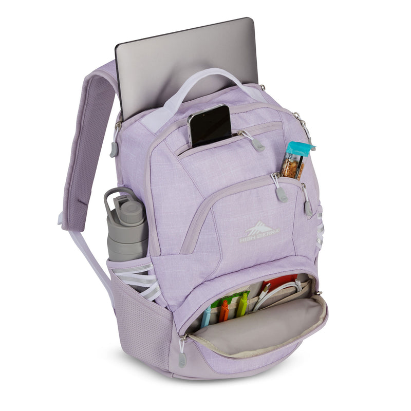 High Sierra Backpack, Bookbag Fits 17” Laptops,30L Capacity, Orchid (Open Box)