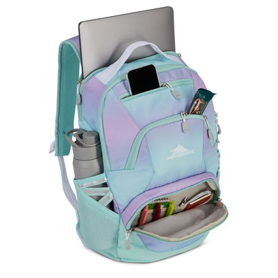 High Sierra Backpack, Fits most 17” Laptops, 30L Capacity, Purple Blue(Open Box) - VMInnovations