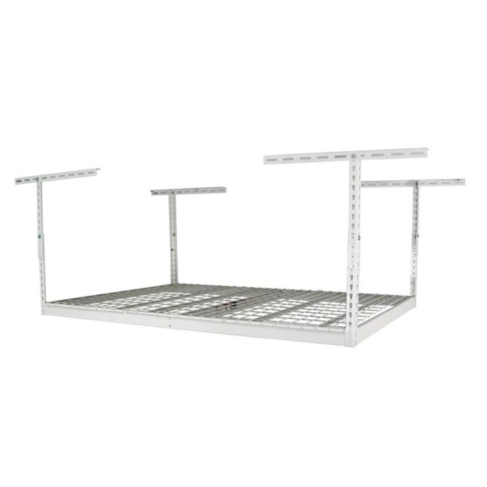 MonsterRax 4' x 6' Overhead Garage Storage Rack Holds Up to 500 Pounds, White - VMInnovations