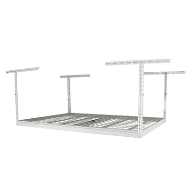 MonsterRax 4' x 6' Overhead Garage Storage Rack Holds Up to 500 Pounds, White - VMInnovations
