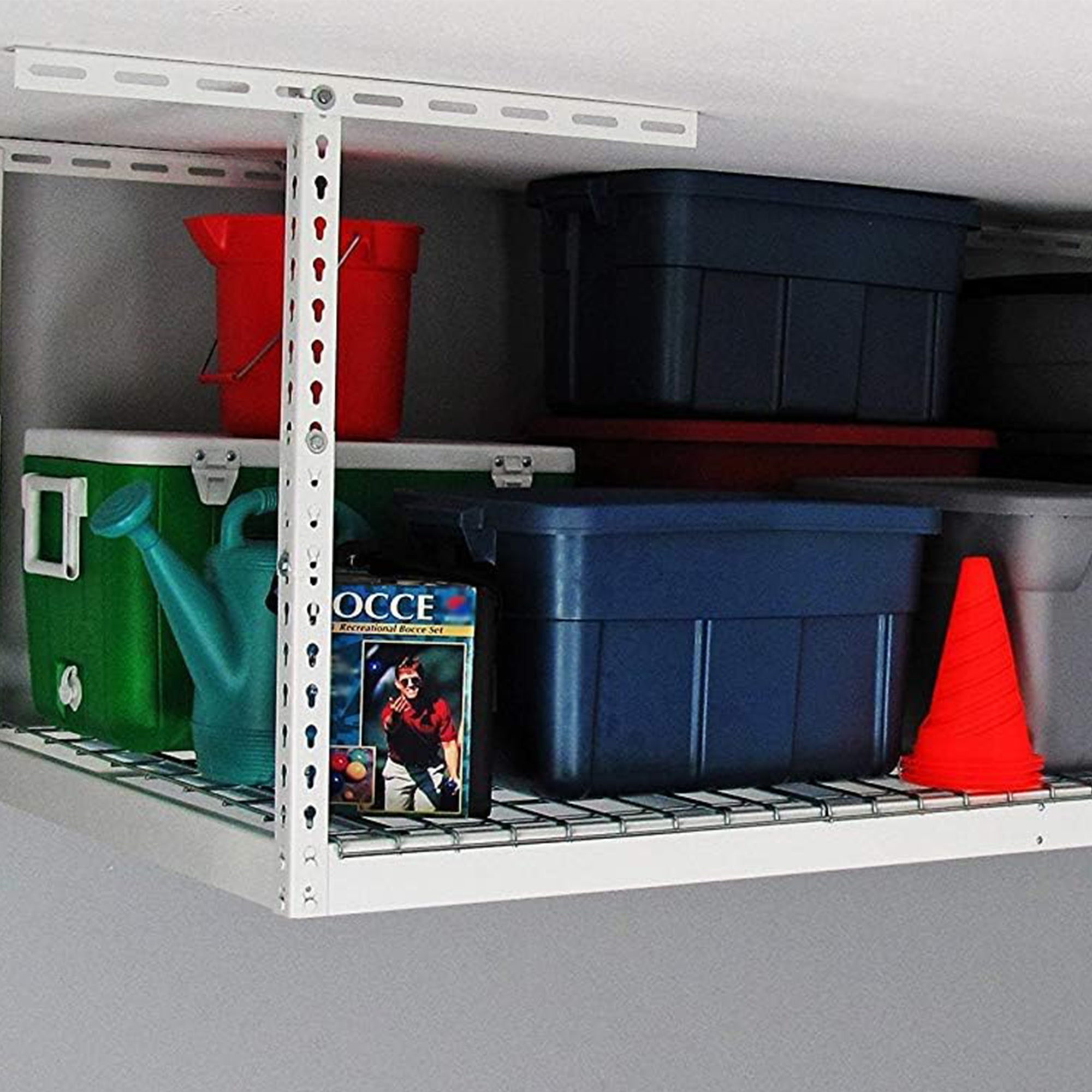 MonsterRax 3' x 6' Overhead Garage Storage Rack Holds Up to 350 Pounds, White