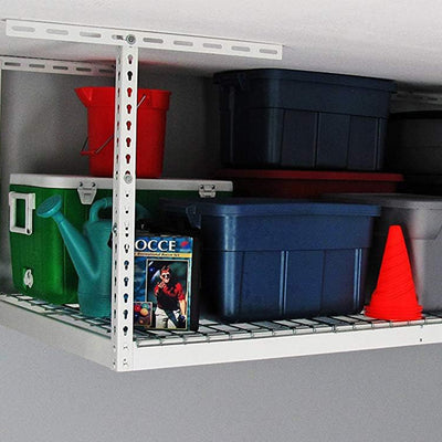 MonsterRax 3' x 6' Overhead Garage Storage Rack Holds Up to 350 Pounds, White