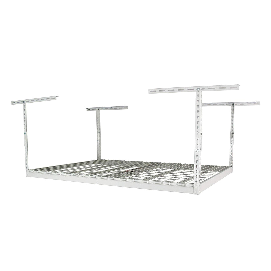 MonsterRax 4' x 6' Overhead Garage Storage Rack Up to 500 lbs, White (Open Box)